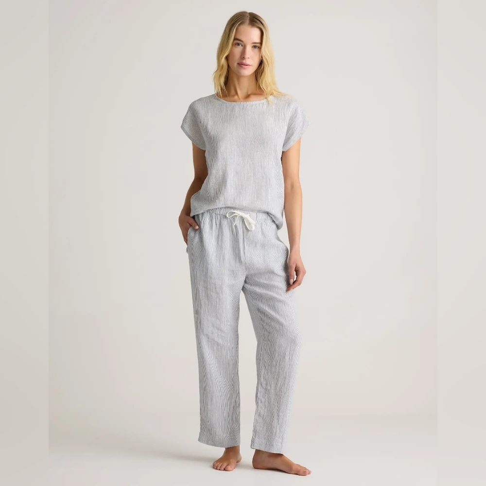 Quince 100% European Linen Pajama Set Size Small